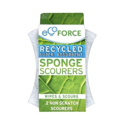 Ecoforce - Recycled Non Scratch Sponge Scourers 2pk