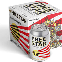 Freestar Award Winning 0.0% ABV Gluten/F Beer - Multi Can (330mlx4)