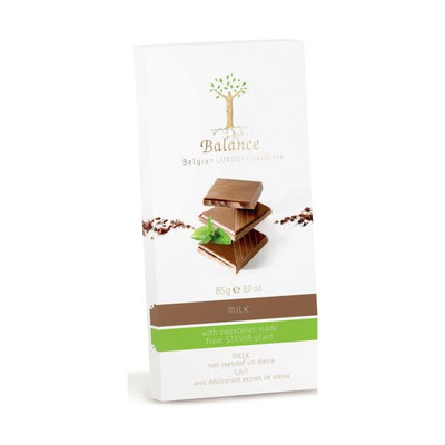 Balance - Milk Chocolate Bar - Stevia Sweetened 85g x 12