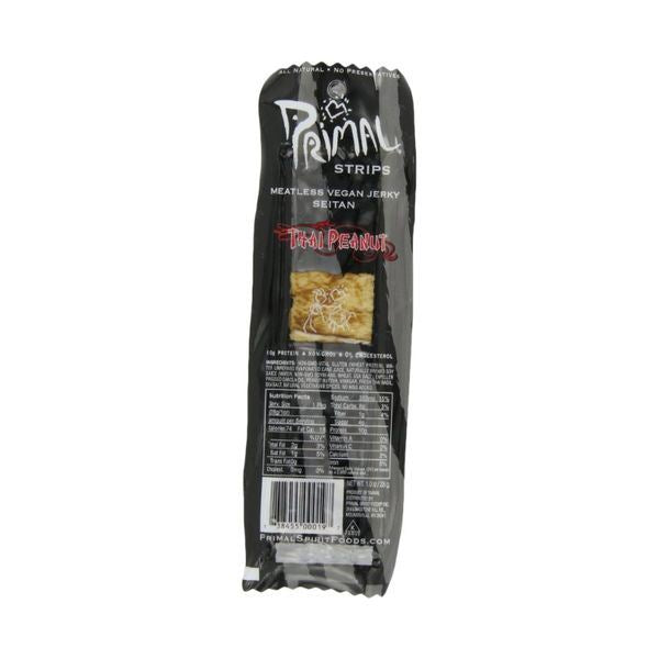 Primal - Meatless Vegan Jerky - Thai Peanut Seitan 28g x 24