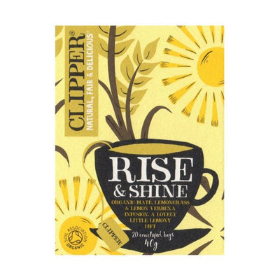 Clipper - Rise & Shine - Lemongrass & Lemon Verbena 20 Bags x 6