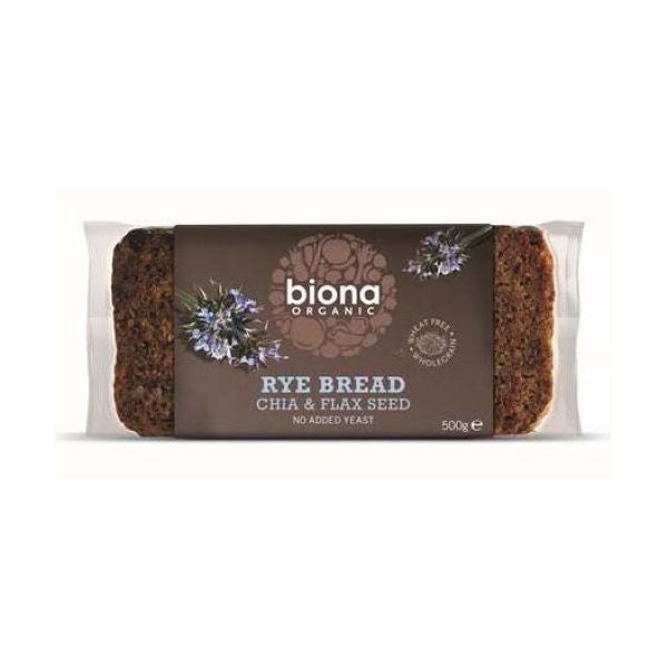 Biona - Rye Chia & Flaxseed Bread 500g x 6