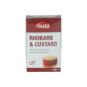 Sula - Rhubarb & Custard Sweets - Sugar Free 42g x 14