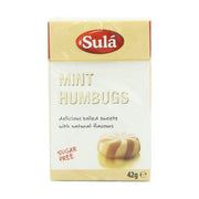 Sula - Mint Humbugs Sweets - Sugar Free 42g x 14