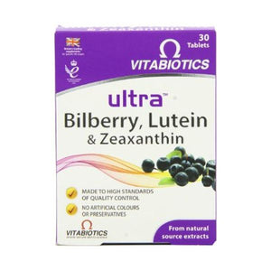 Vitabiotics - Ultra Lutein  Bilberry & Zeaxanthin Tablets 30s