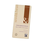 Organic Seed & Bean - Sicillian Hazelnut Almond Milk Chocolate 85g x 8