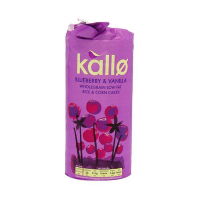 Kallo - Jumbo Corn & Rice Cakes - Blueberry & Vanilla 120g x 6