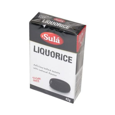 Sula - Liquorice Sweets - Sugar Free 42g x 14