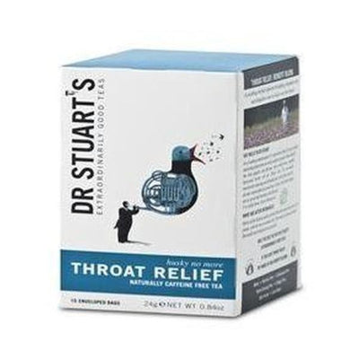 Dr Stuarts - Throat Relief Enveloped Tea 15 Bags x 4