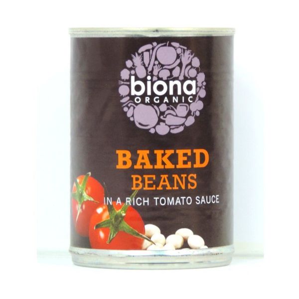Biona - Baked Beans In Tomato Sauce - Can 420g x 6