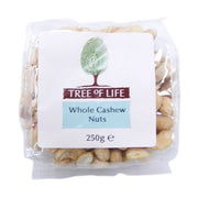 Tree Of Life - Cashew Nuts - Whole 250g x 6