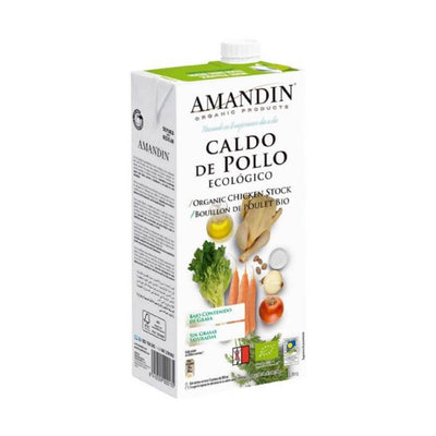 Amandin  Organic Chicken Stock - Amandin  Organic Chicken Stock 1Ltr