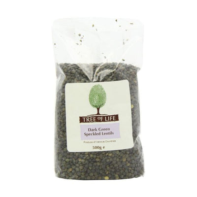 Tree Of Life - Lentils - Dark Green Speckled 500g x 6