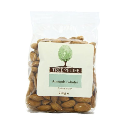 Tree Of Life - Organic Almonds - Whole 250g x 6