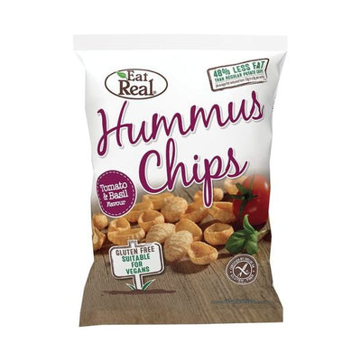 Eat Real - Eat Real  Hummus Tomato & Basil Chips 135g x 10