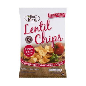 Eat Real - Eat Real  Lentil Tomato & Basil Chips 113g x 10