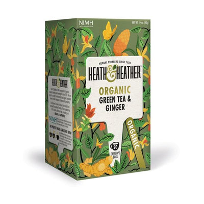 Heath & - Heath & Heather  Organic Green Tea & Ginger 20 Bags