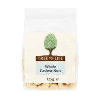 Tree Of Life - Cashew Nuts - Whole 125g x 6