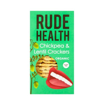 Rude Health - Rude Health  Organic Chickpea & Lentil Gluten Free Crackers 120g x 5
