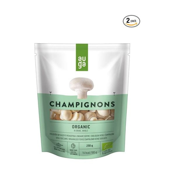 Auga - Auga  Whole Organic Champignons in Brine 250g