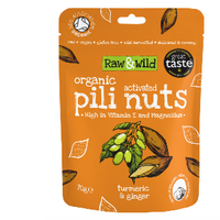 Raw & Wild Activated Pili Nuts - Turmeric Ginger 70g x 6