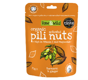 Raw & Wild Activated Pili Nuts - Turmeric Ginger 70g x 6