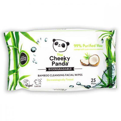 Cheeky Panda Bamboo Facial Wipes - Coconut Scented 25s
