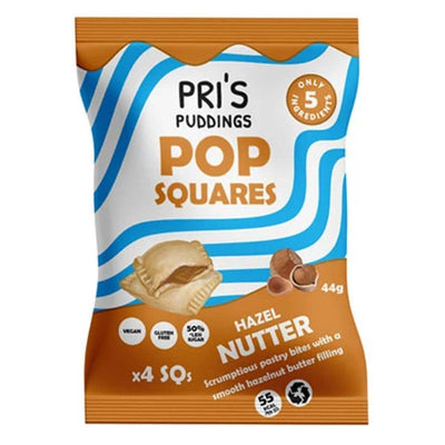 Pri's Puddings Pop Squares - Hazel Nutter 44g x 12