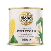 Biona Organic Sweetcorn - No added sugar 160g x 12