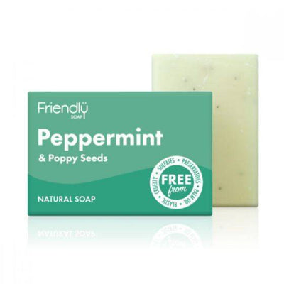 Friendly Soap Peppermint & Poppyseed 95g x 6