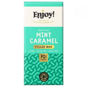 Enjoy Raw Choc Mint Caramel Filled Chocolate Bar 70g x 12