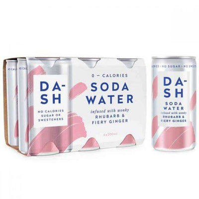 Dash Water Soda - Rhubarb & Ginger Multi (200mlx6) x 4