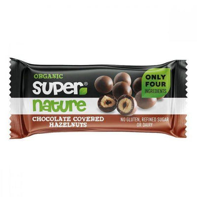 Supernature Chocolate Covered Hazelnuts - 4 Ingredients 40g x 12