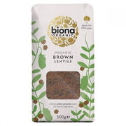 Biona Organic Brown Lentils - Plastic Free Paper Bag 500g x 6