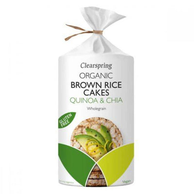 Clearspring Organic Quinoa & Chia Brown Rice Cakes 120g x 6