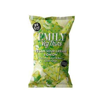 Emily Crisps Vegan Sour Cream & Onion Sharing Thins 85g x 8