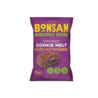 Bonsan Organic Vegan Cookie Melt - Hazelnut Brownie 25g x 16