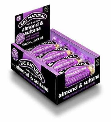 Eat Natural Almond Sultana Bar With Peanut & Apricot 50g x 12