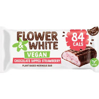 Flower & White Plant Based Strawberry Meringue Bar 20g x 12