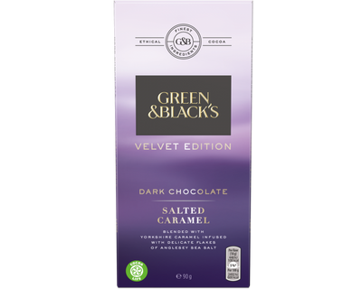 Green & Blacks Velvet Salted Caramel Chocolate Bar 90g x 18