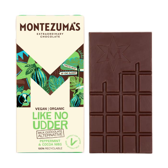 Montezuma's Like No Udder Peppermint & Cocoa Nibs 90g x 12