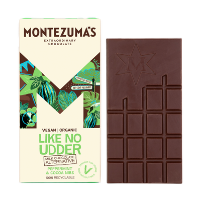 Montezuma's Like No Udder Peppermint & Cocoa Nibs 90g x 12