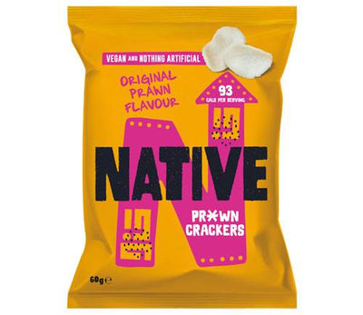 Native Snacks Pr*wn Crackers - Prawn Flavour 60g x 12