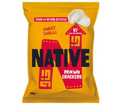Native Snacks Pr*wn Crackers - Sweet Chilli 60g x 12