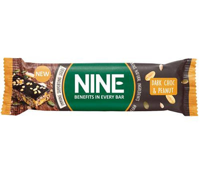 NINE Dark Choc & Peanut Seed Bar 40g x 20