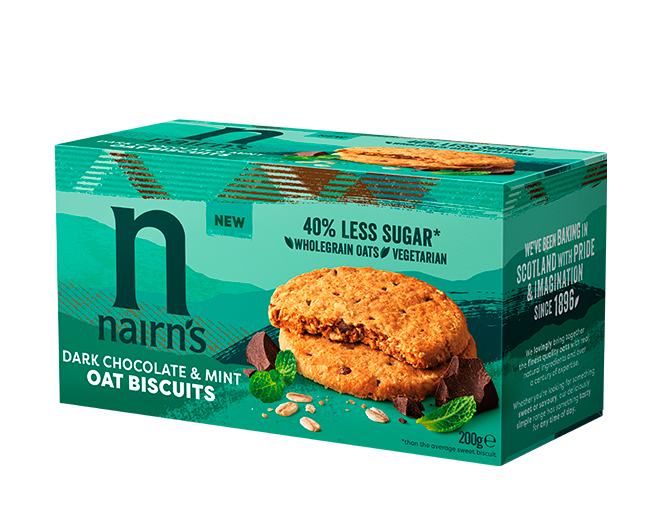 Nairns Dark Chocolate & Mint Oat Biscuits 200g