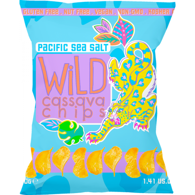 Wild Cassava Pacific Sea Salt Chips 40g x 12