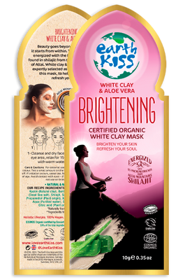 Earth Kiss White Clay & Aloe Vera Brightening Mask 10g x 12