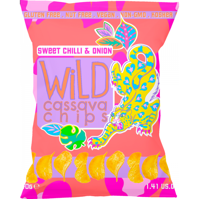 Wild Cassava Sweet Chilli & Onion Chips 40g x 12